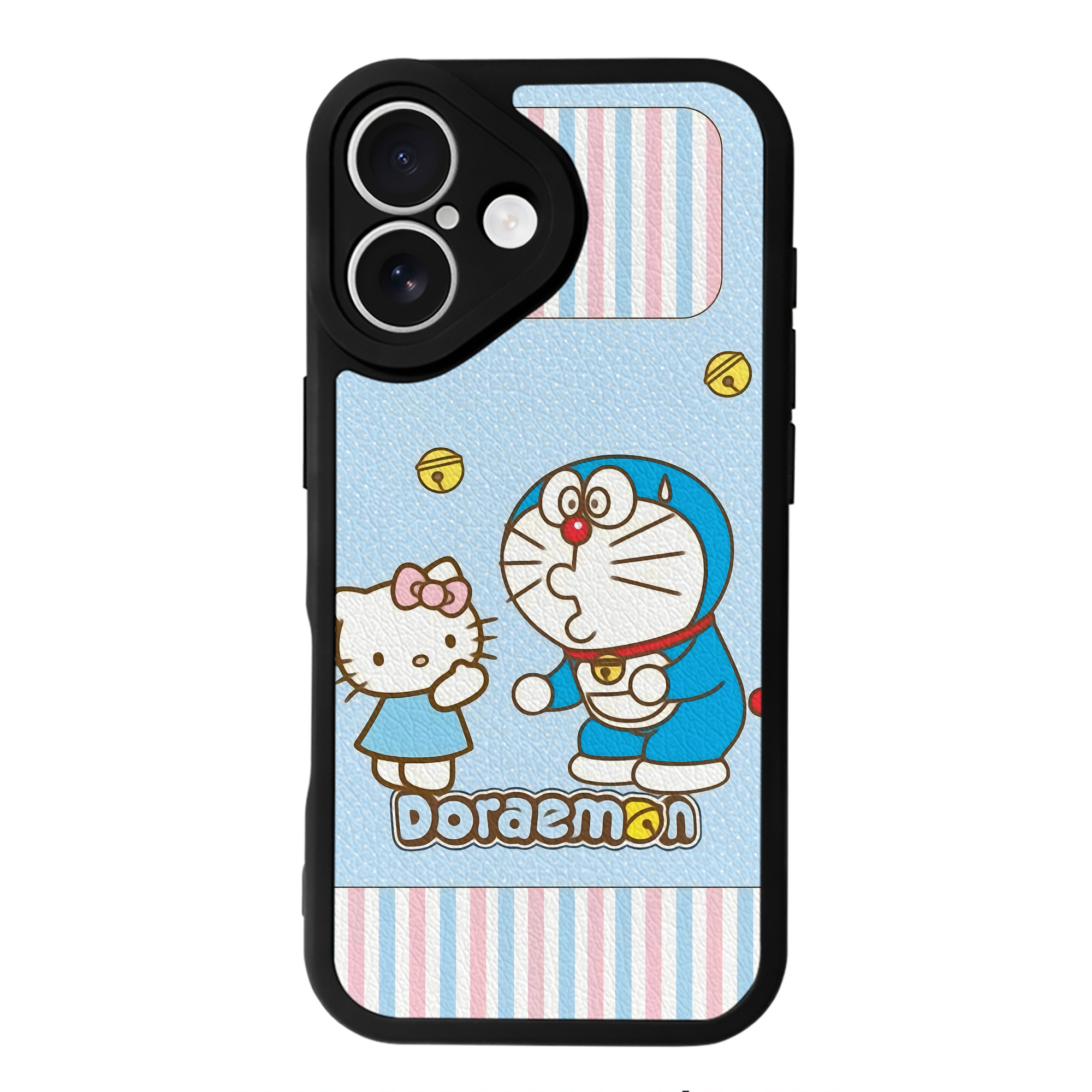 （画像用） ドラえもん Doraemon 【iPhone 16シリーズ対応】シリコンスマホケース（レザー調） 材質：シリコン